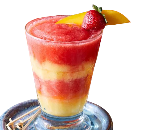 Layered Strawberry-Mango Margaritas